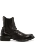 Officine Creative round-toe leather boots - Brown