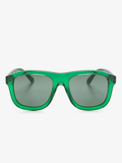 Gucci Eyewear logo-plaque oversize-frame sunglasses