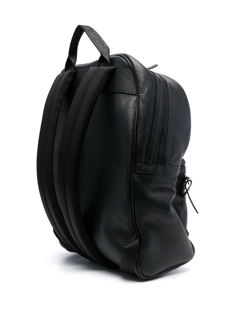 Kiton embroidered-logo Leather Backpack - Farfetch