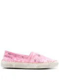 Philippe Model Paris bandana-print leather espadrilles - Pink