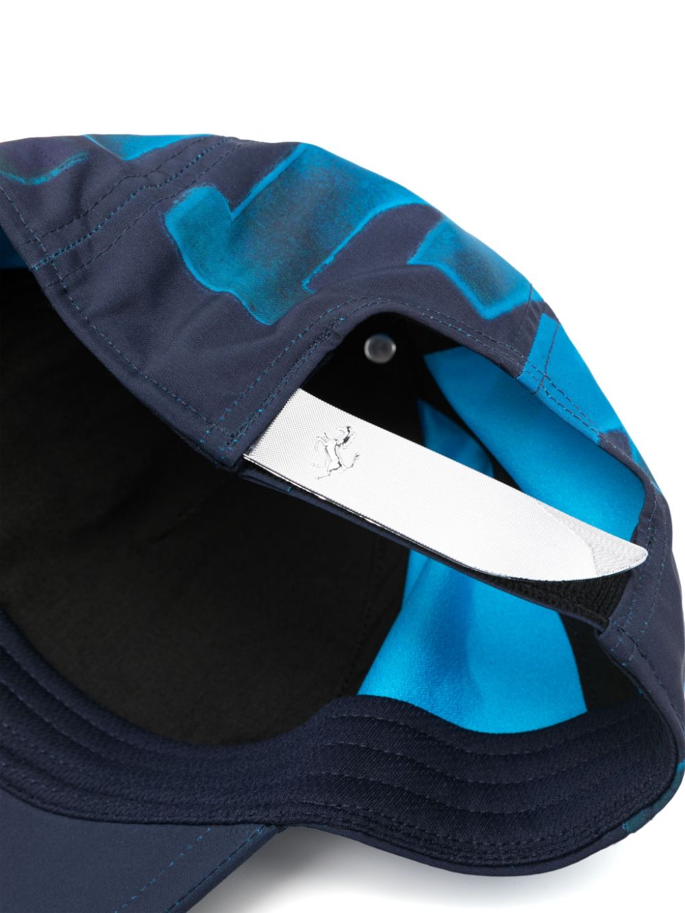 Ferrari logo-print baseball cap - Blauw
