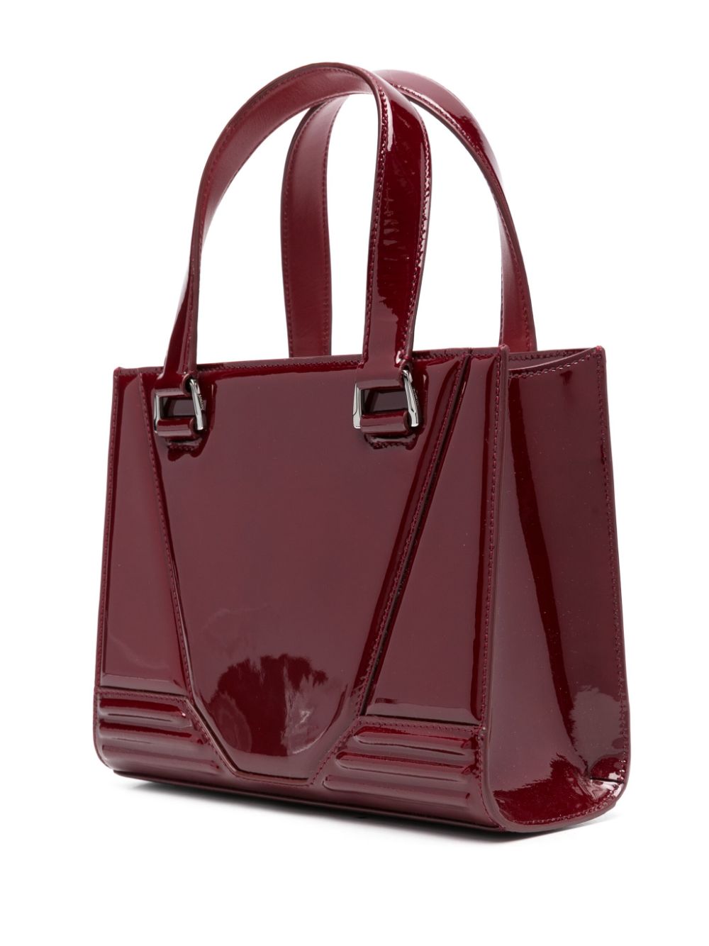 Ferrari logo-embossed patent-leather Tote Bag - Farfetch