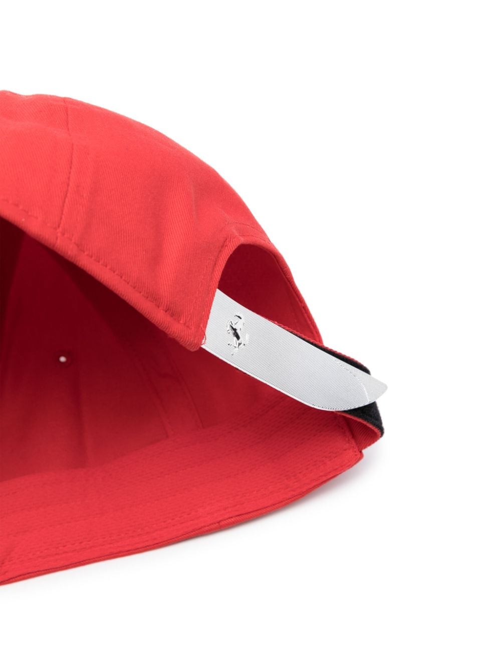 Ferrari logo-embossed cotton cap - Rood