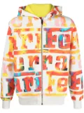 Ferrari logo-print zip-up hoodie - Grey
