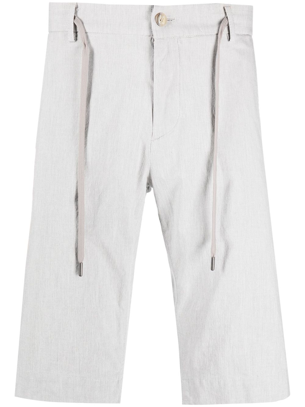 Canali Drawstring Chino Shorts In Grey