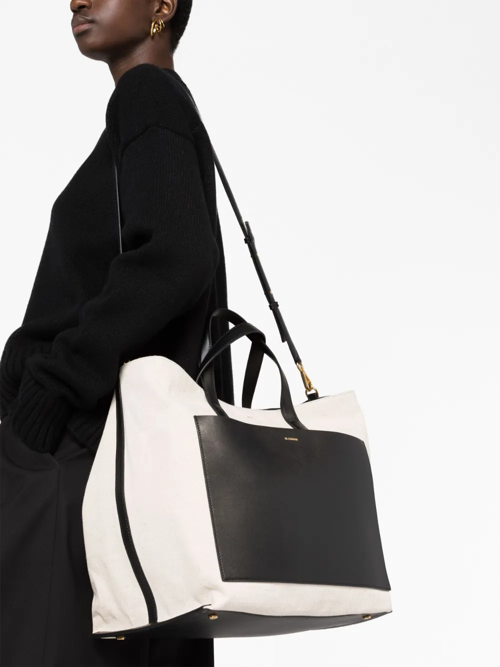Jil Sander Medium Tote Bag In Neutrals