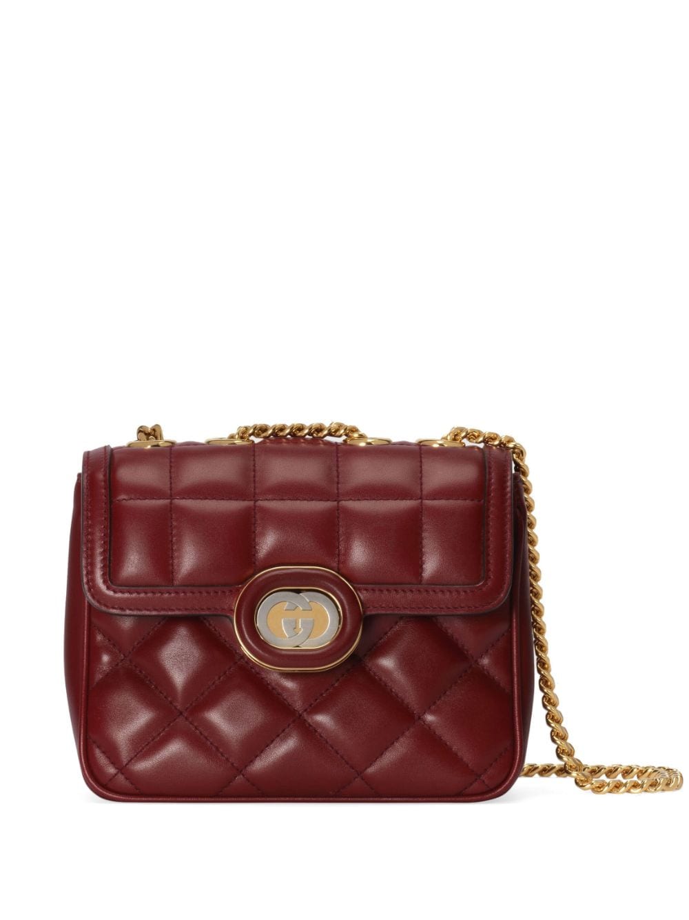 Gucci Mini Deco Leather Shoulder Bag In Red