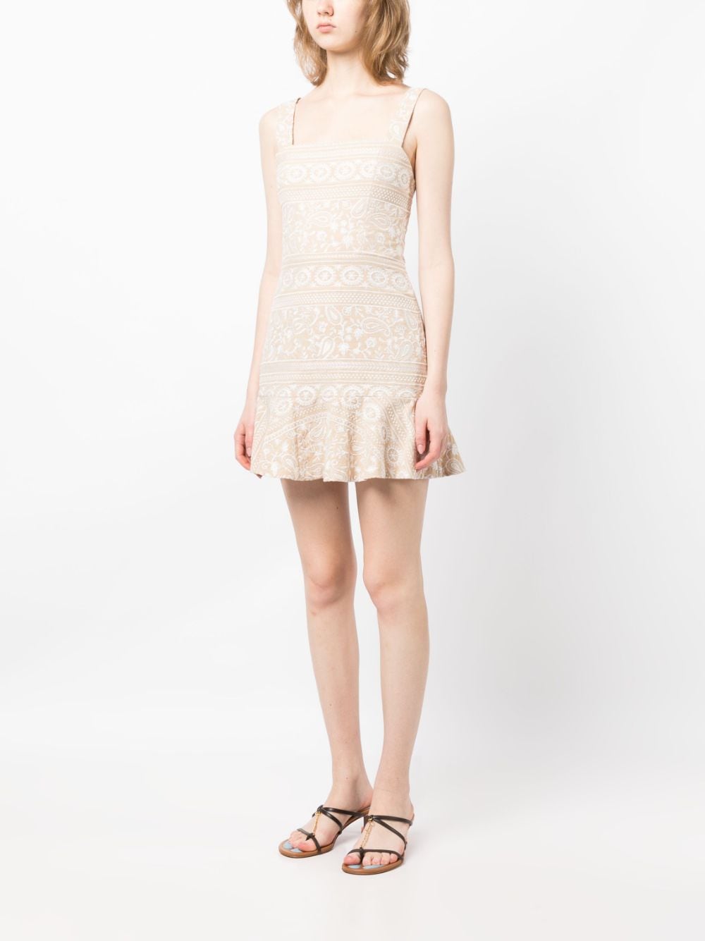 Alice + Olivia Kaidra Embroidered Cotton Mini Dress - Farfetch