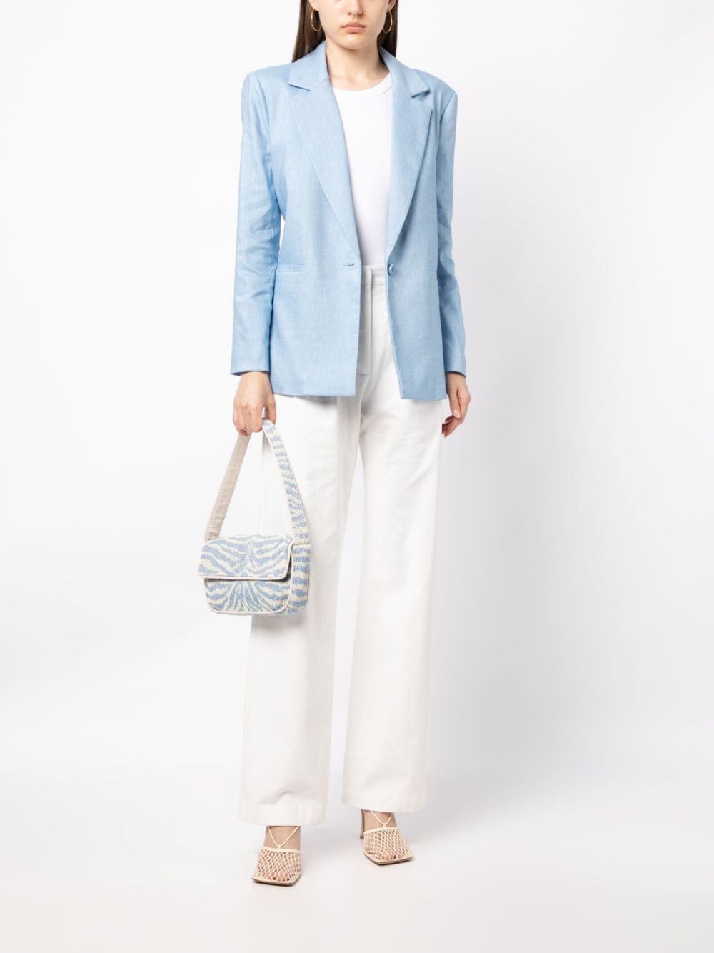 alice + olivia Blazer met enkele rij knopen - Blauw