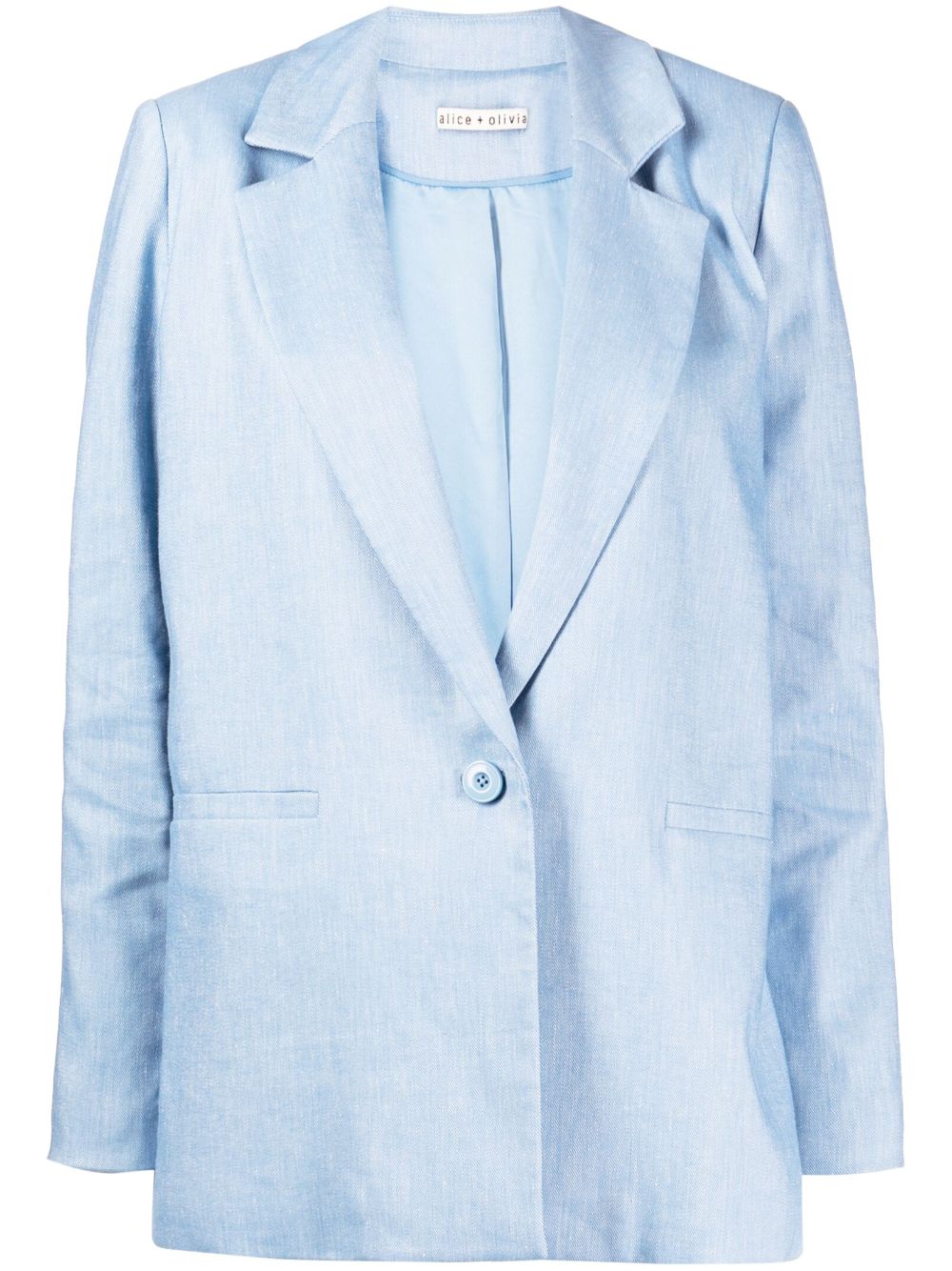 alice + olivia blazer denny à simple boutonnage - bleu