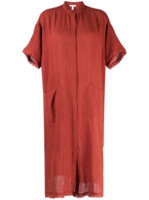 Eileen Fisher Mandarian Organic Cotton Midi Dress Farfetch