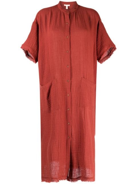 Eileen Fisher فستان قطن عضوي ميدي 'ماندارين'
