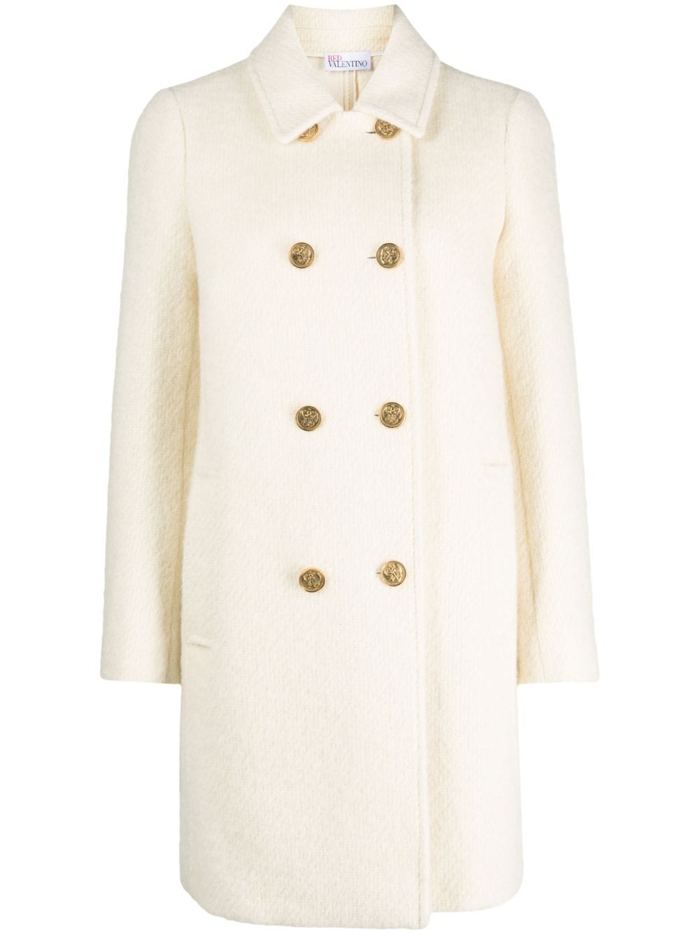 RED Valentino double-breasted wool-mohair Coat - Farfetch