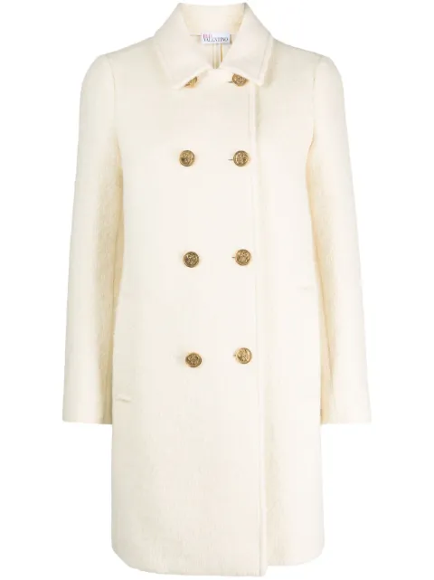 RED Valentino double-breasted wool-mohair coat
