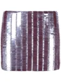 The Attico Rue sequinned miniskirt - Pink