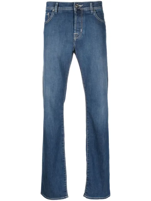 Jacob Cohën logo-embroidered straight-leg jeans