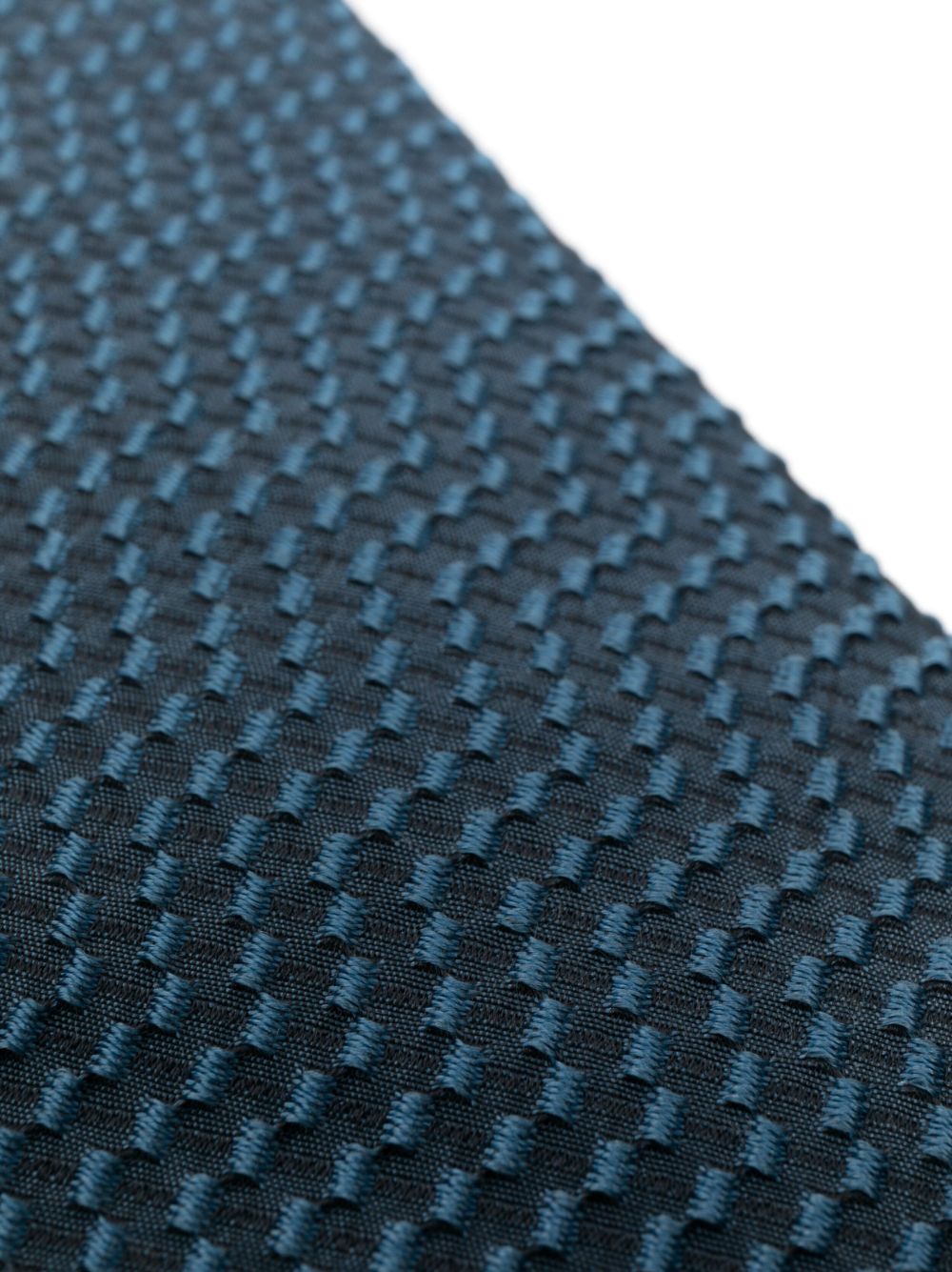 Giorgio Armani patterned-jacquard silk-blend tie - Blauw