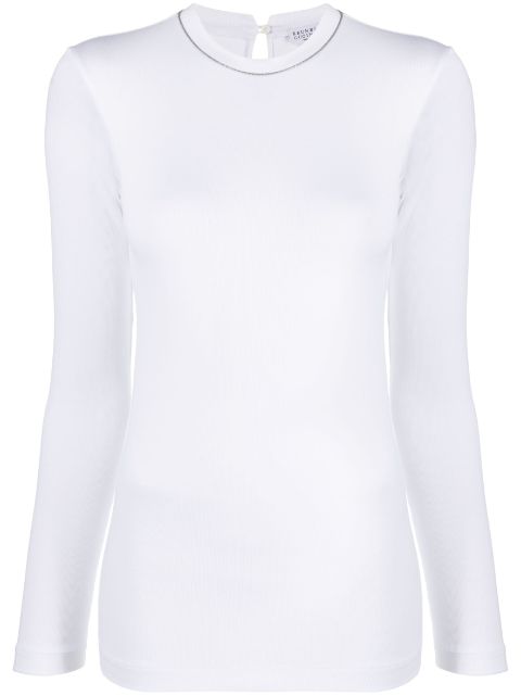 Brunello Cucinelli Monili bead-embellished top Women