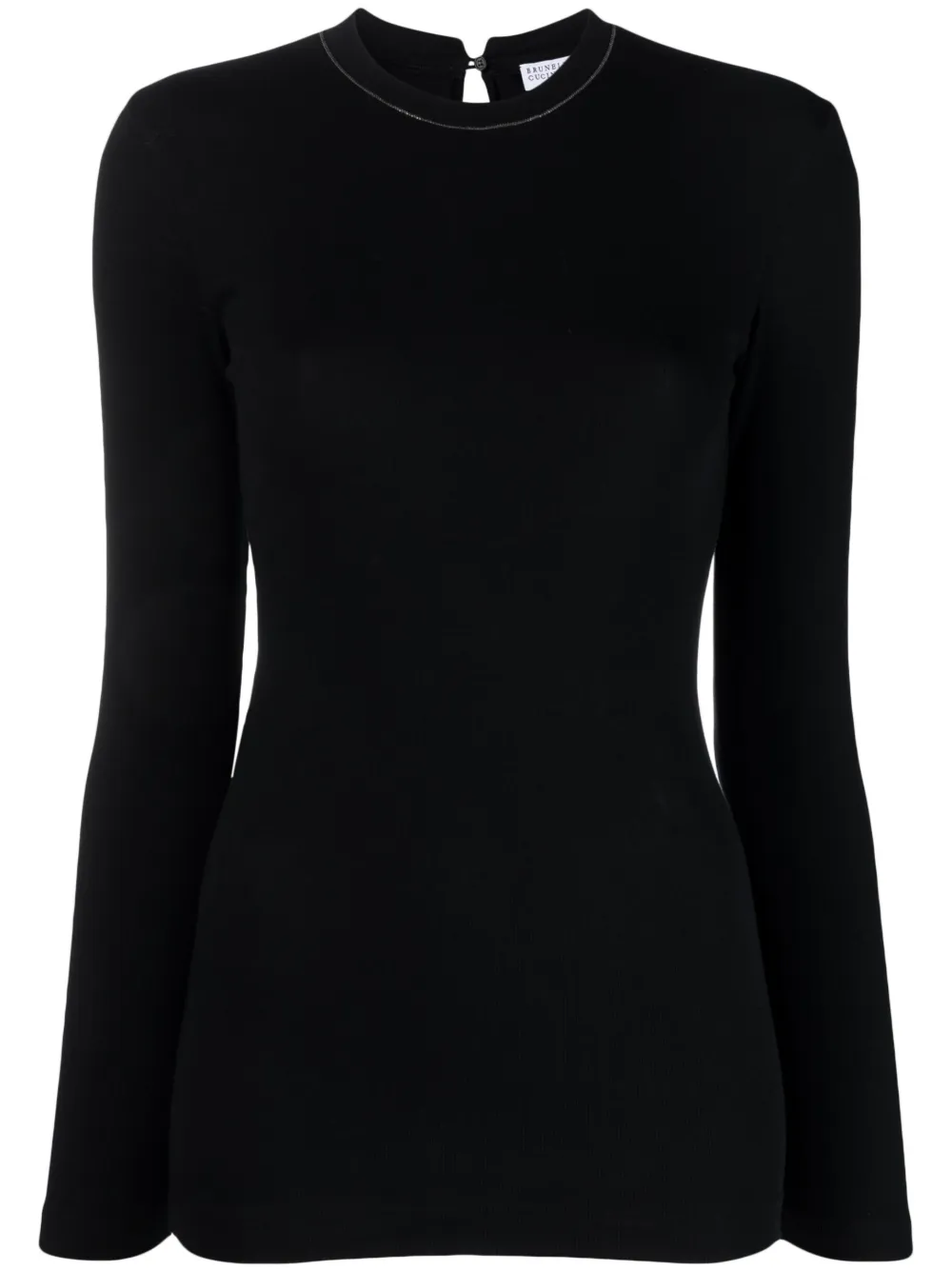 Brunello Cucinelli Women Cotton Crewneck Sweater In Black
