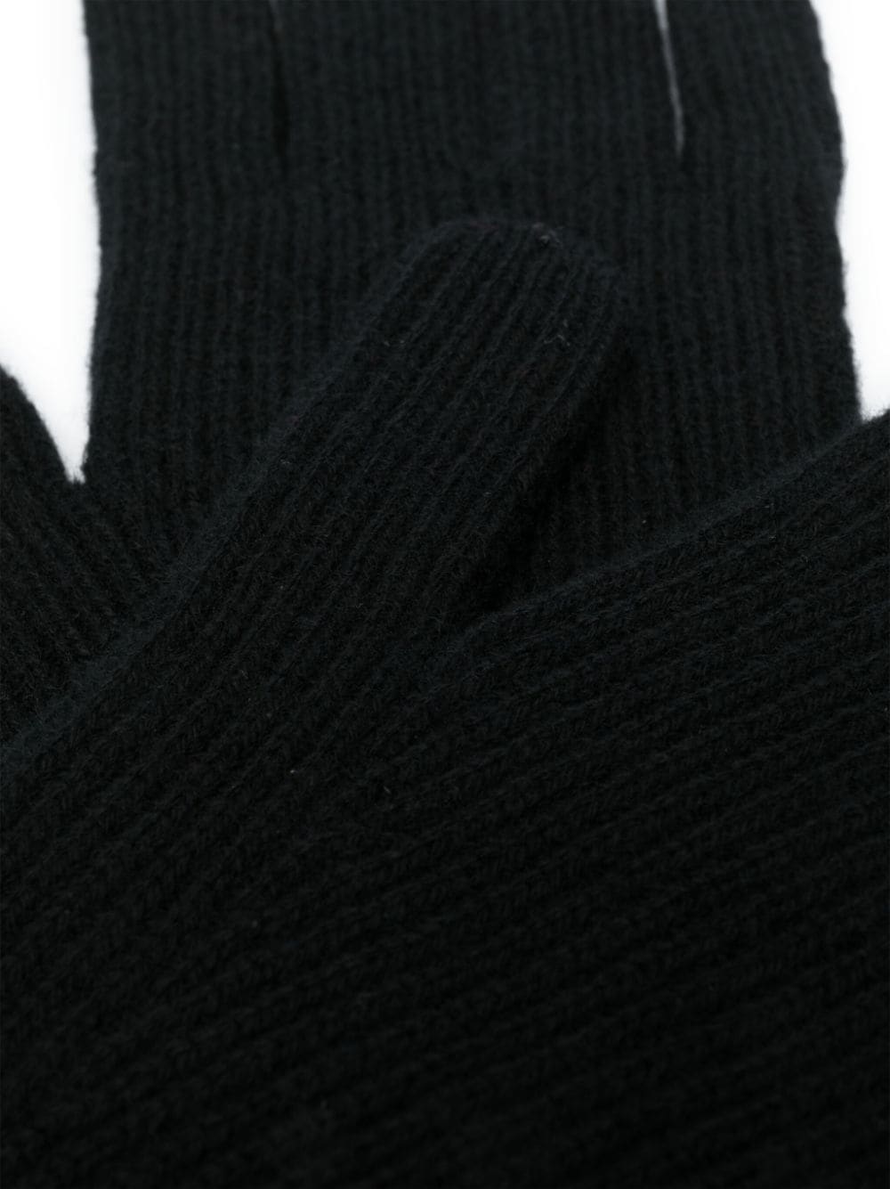 Barrie intarsia-knit cashmere gloves - Zwart
