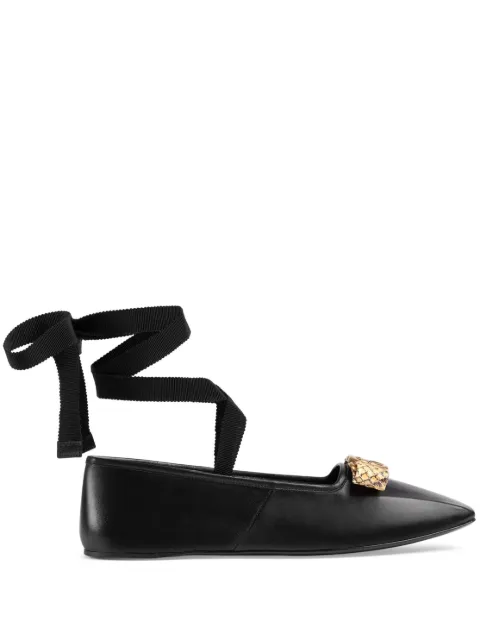 Gucci Interlocking G leather ballerina shoes