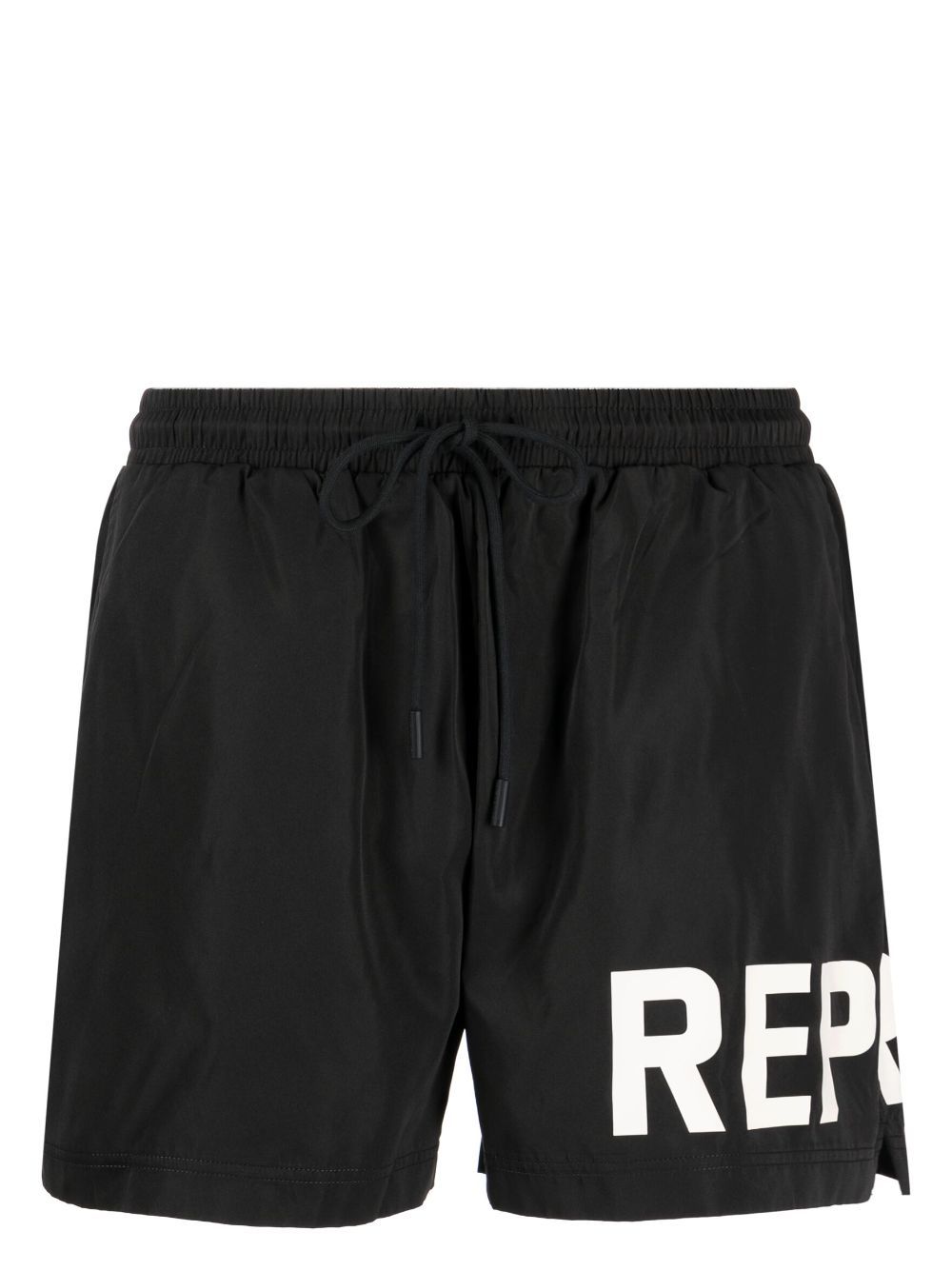 Shop Represent Logo-print Swim Shorts In Black