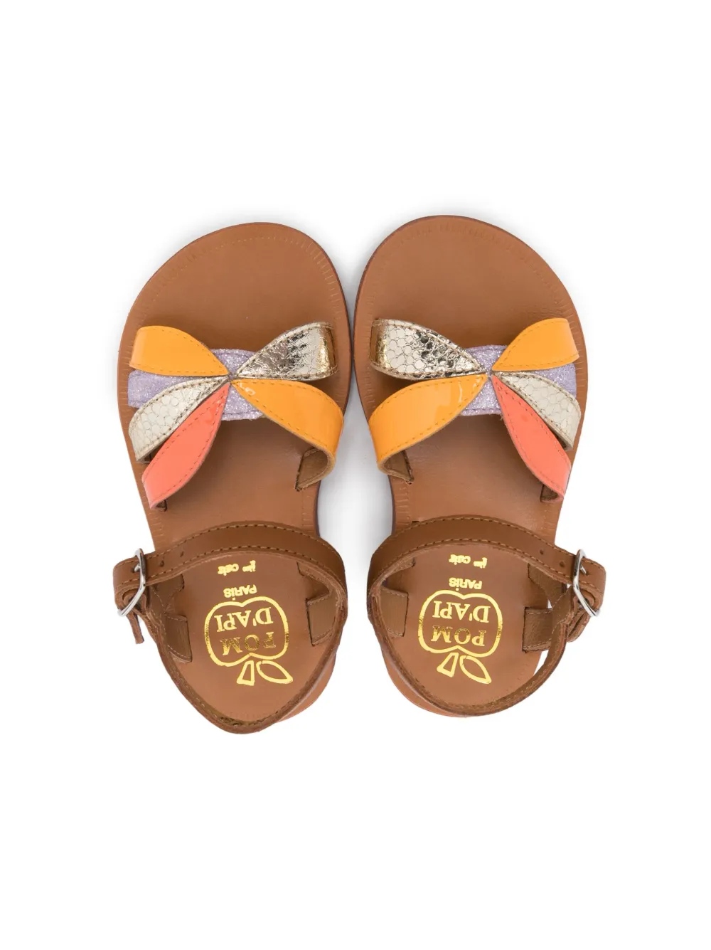 Pom D'api Plagette Oto Leather Sandals In Brown
