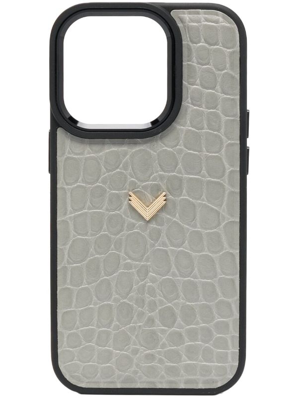Loulou x Velante crocodile-effect iPhone 14 Pro Case - Farfetch