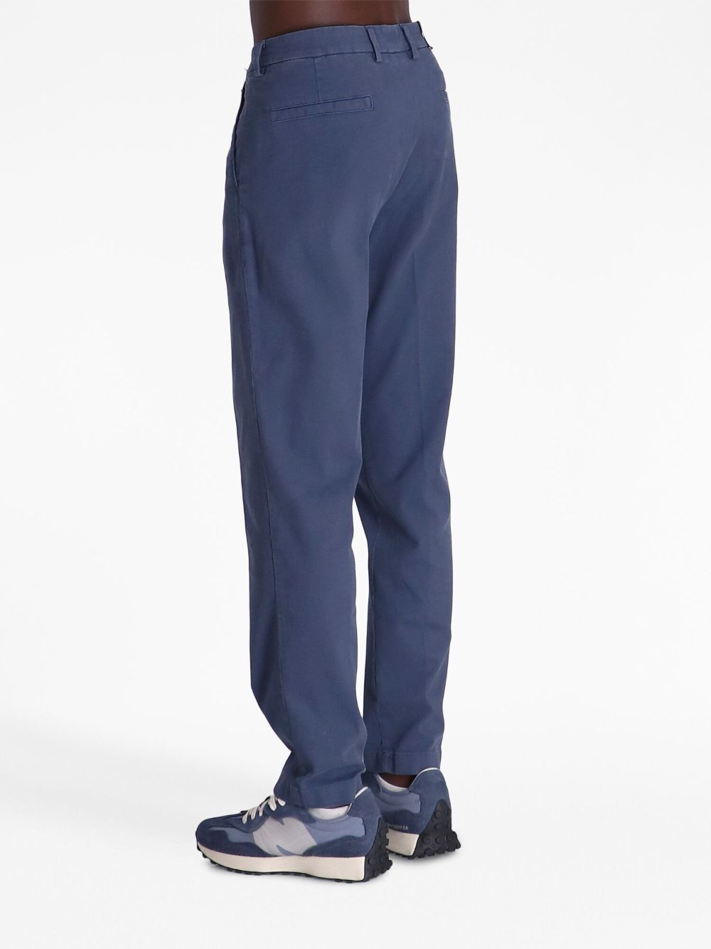 Shop Hugo Boss Straight-leg Chino Trousers In Blue