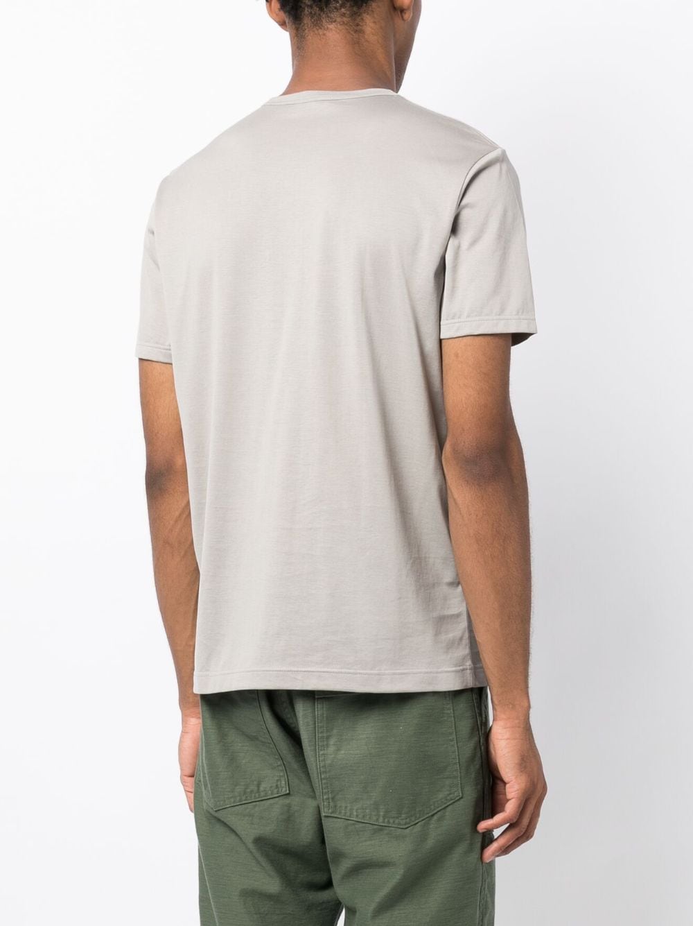 Shop Sunspel Round-neck Cotton T-shirt In Grey