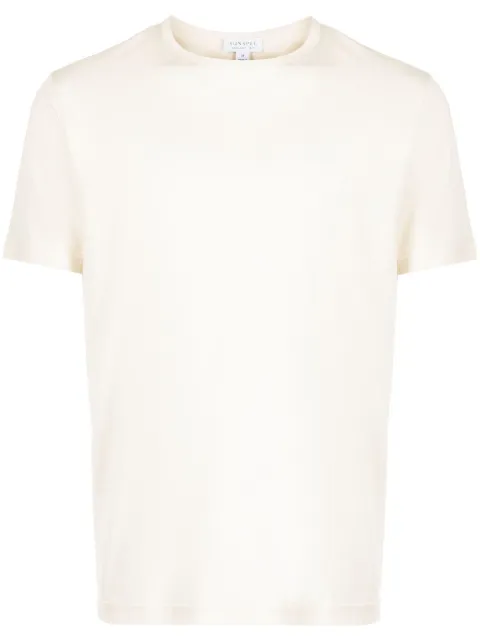 Sunspel playera con cuello redondo