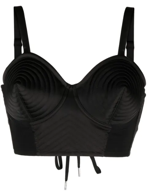 Jean Paul Gaultier top tipo brasier de satén de Jean Paul Gaultier x Lotta Volkova