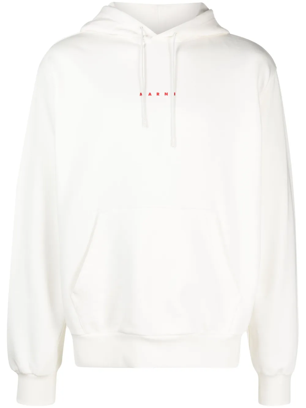 Marni Cotton Sweatshirt With Frontal Print In White