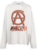 Moschino logo-print organic cotton T-shirt - Grey