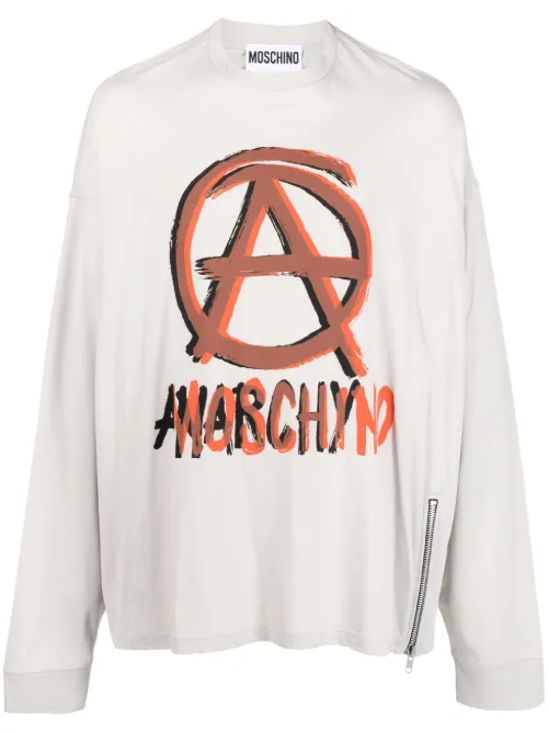 T-shirt en coton biologique à logo imprimé - Moschino - Modalova