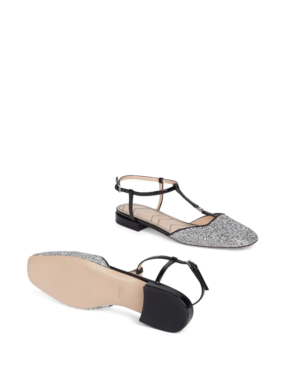 Gucci Double G Glitter Ballerina Shoes Farfetch