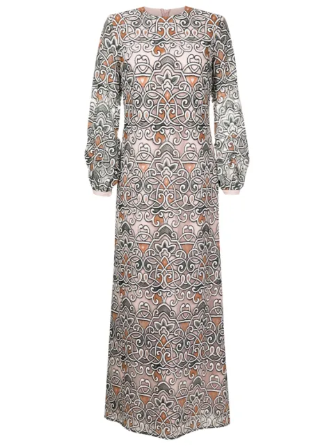Olympiah Arabesco embroidered maxi dress