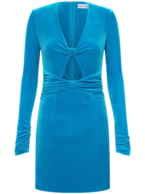 Rebecca Vallance Bernadette cut-out velvet minidress 23031049 - 0