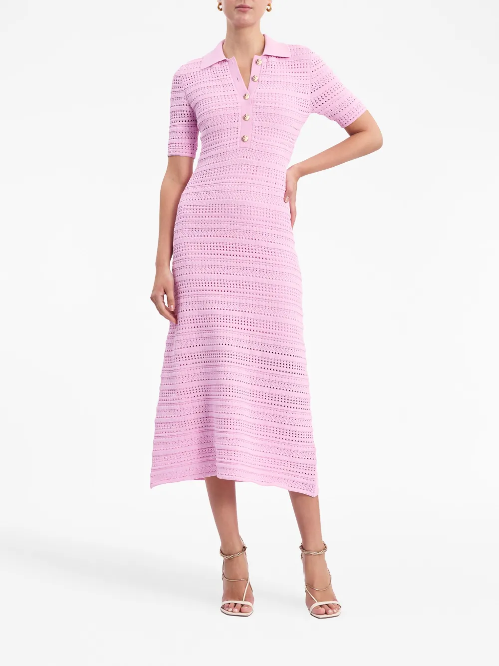 Rebecca Vallance Opengebreide jurk - Roze