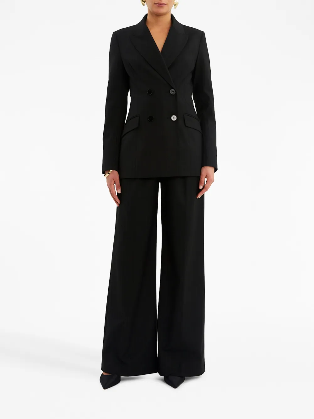 Rebecca Vallance Camryn gestreepte blazer - Zwart