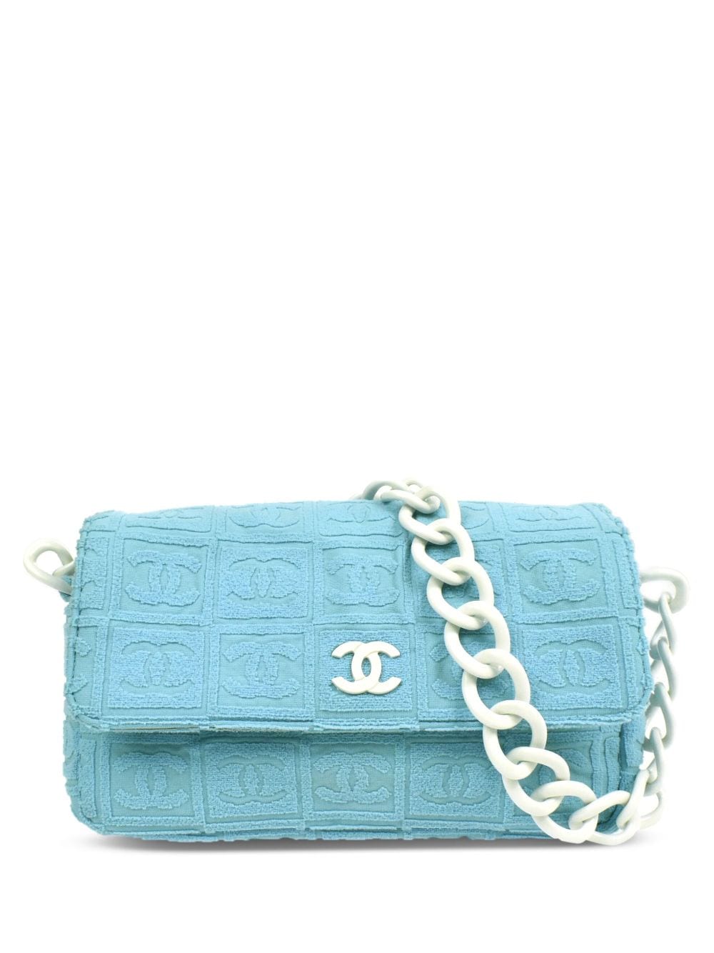 Chanel Light Blue Terry Cloth Mini Bag CC