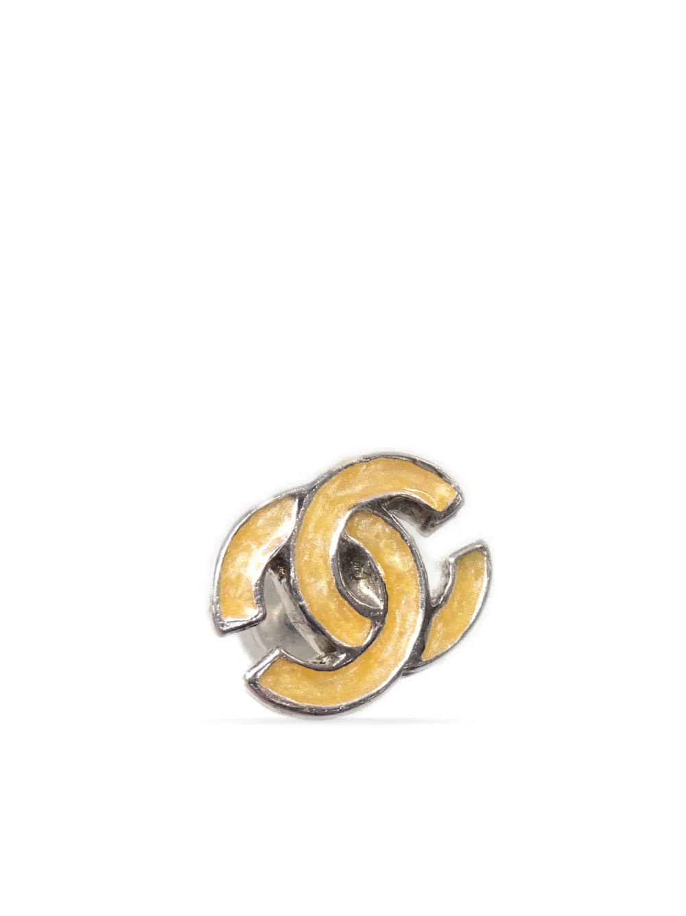 CHANEL Pre-Owned 2000s oorbellen met CC logo - Geel