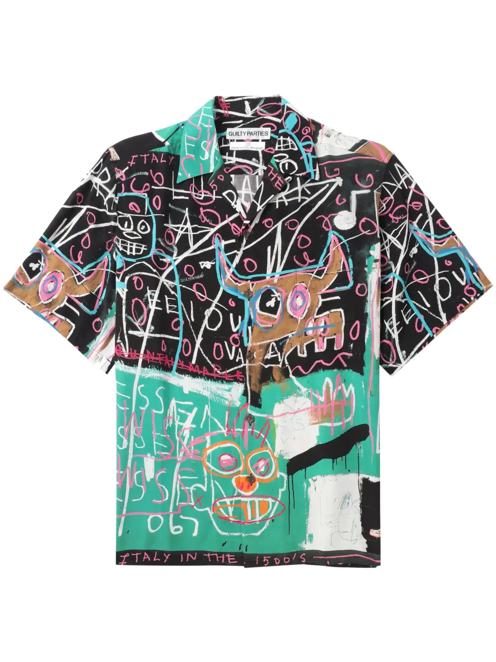 WACKO MARIA x Jean-Michel Basquiat painterly-print Shirt - Farfetch