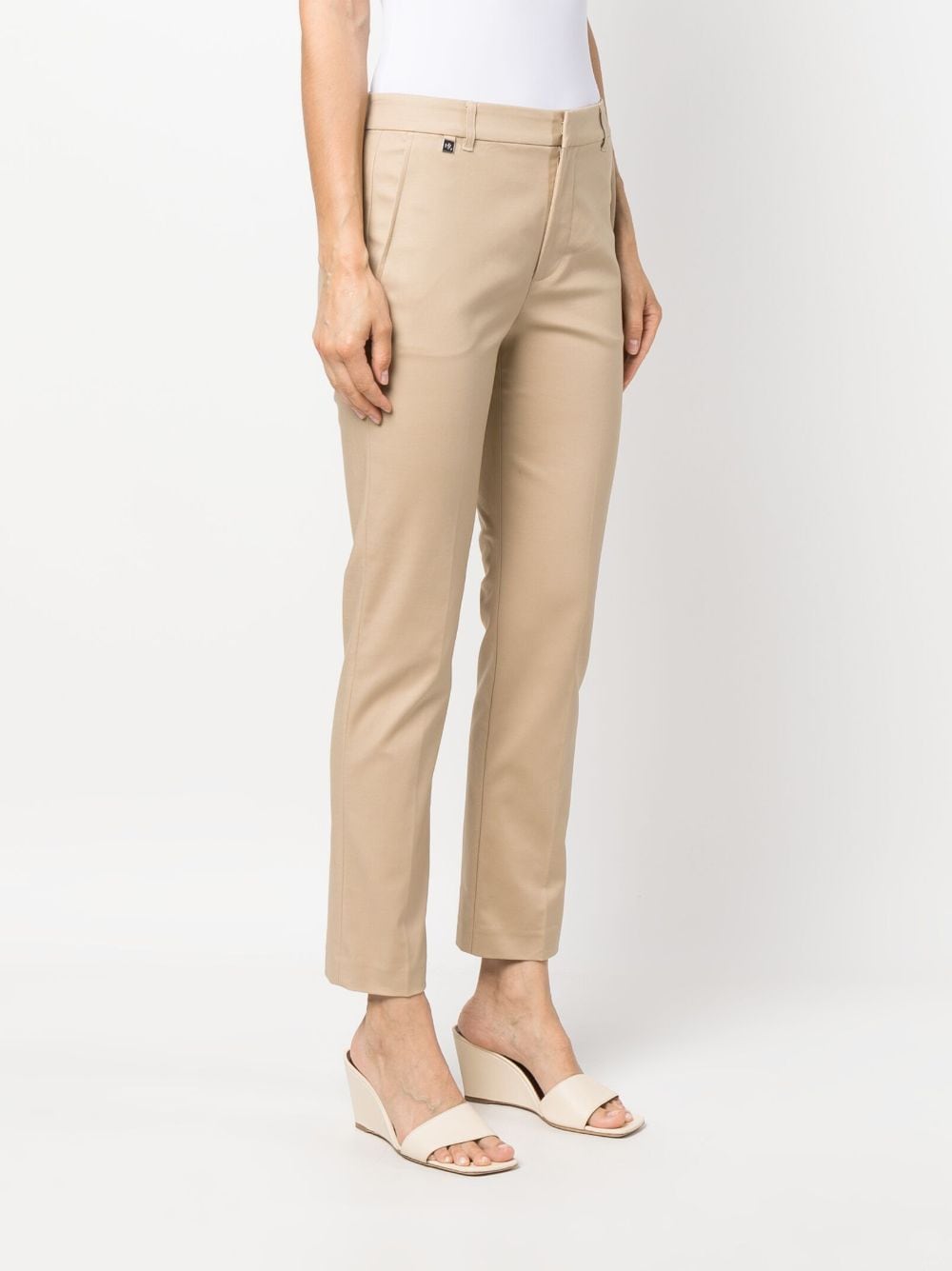 Shop Lauren Ralph Lauren Lakythia Slim-fit Trousers In Neutrals