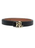 Lauren Ralph Lauren logo-buckle reversible leather belt - Black