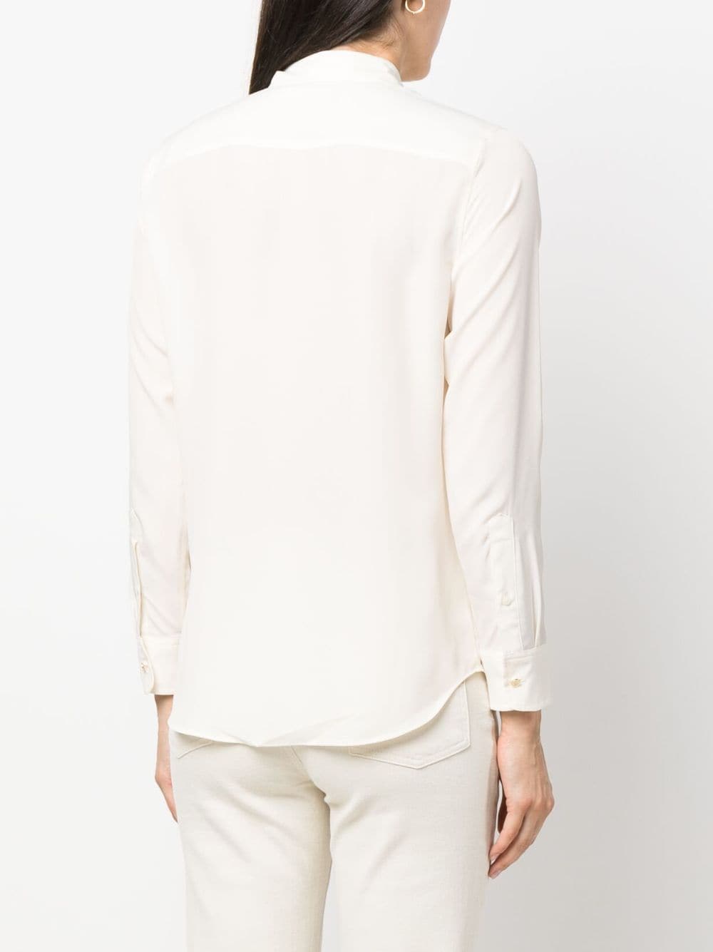 Shop Lauren Ralph Lauren Kristy Long-sleeve Shirt In Neutrals