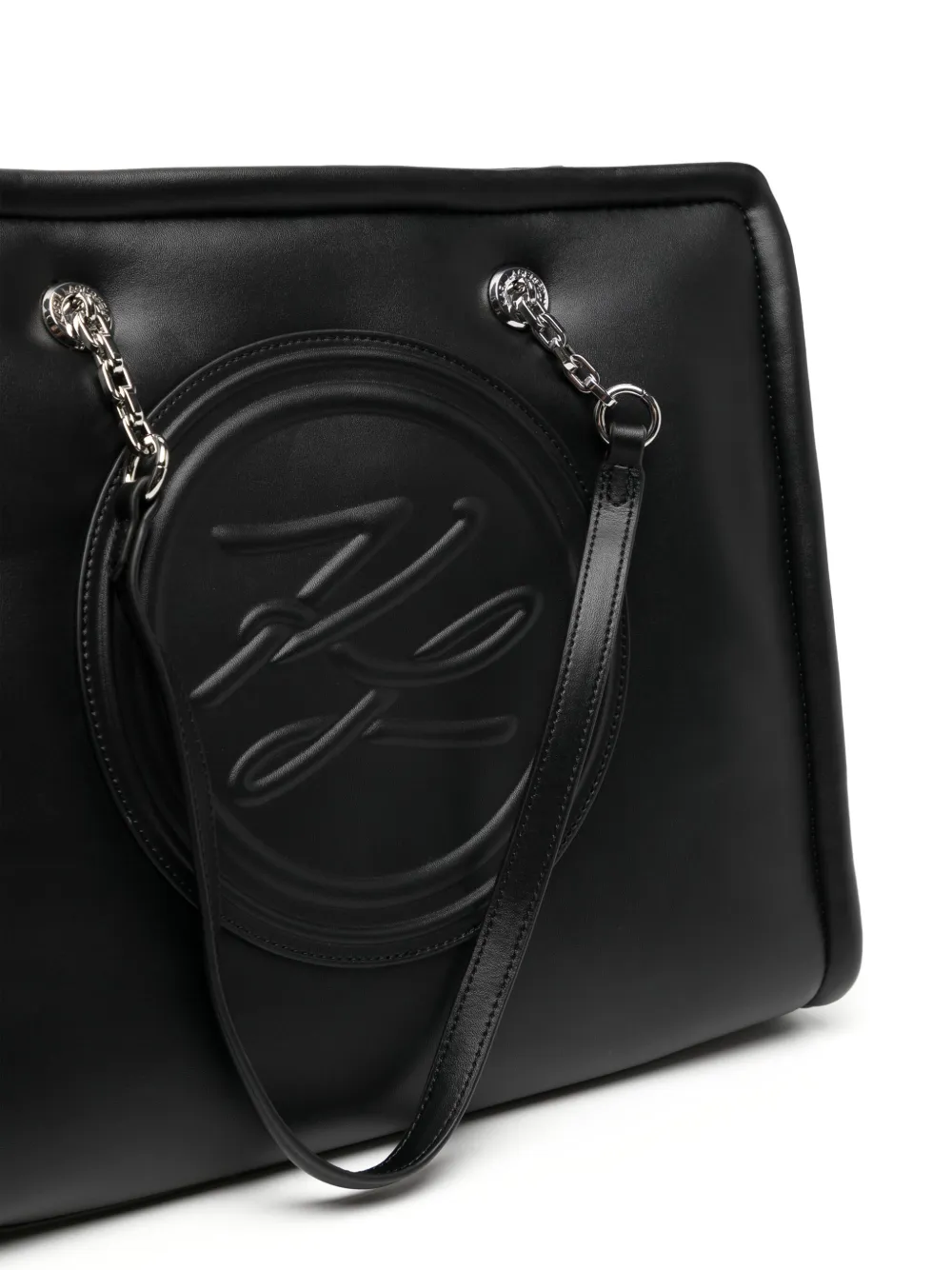 Karl Lagerfeld Logo-patch Tote Bag In Black