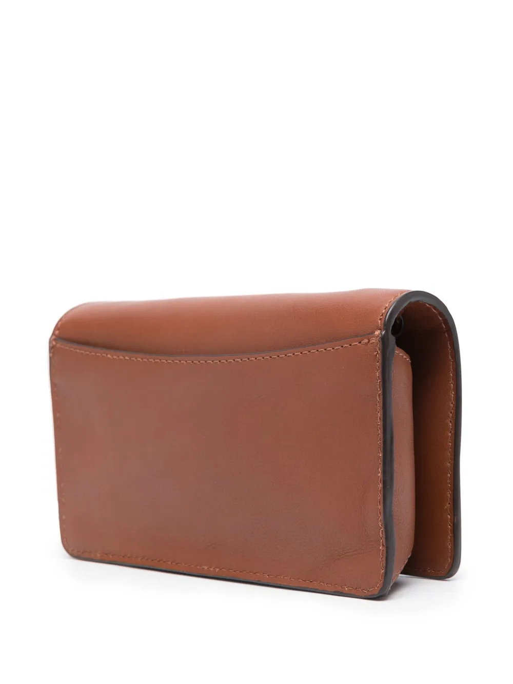 Lauren Ralph Lauren Leren crossbodytas met logo Bruin