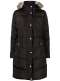 Lauren Ralph Lauren faux-fur trim quilted coat - Black