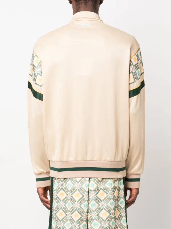 Drole De Monsieur zalij pattern Satin Bomber Jacket Neutrals FARFETCH AE